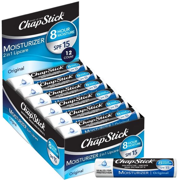 Chaps Other - 12-Pack ChapStick Moisturizer 2-in-1 Lip Care SPF-15 Aloe Vera Vitamin E